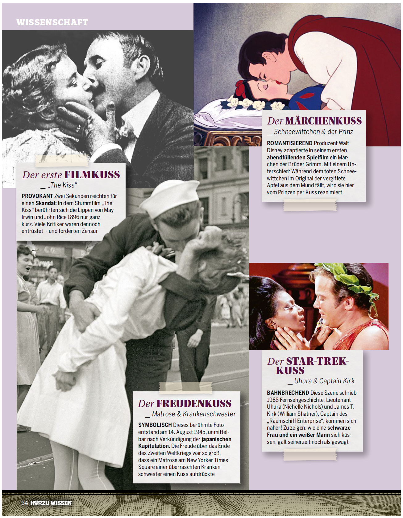 „Küssen“-Beitrag in HörZu